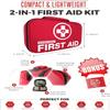 Swiss Safe 2-in-1 First Aid Kit for Car, Travel & Home, Businesses - Bonus Mini Kit for Medical Emergency Aid, Survival, Camping - 120+32 Pcs, Small+Travel FAK view 4
