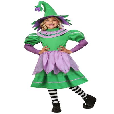 Fun Costumes Kids Munchkin Girl Costume - Dress with Petal Apron and Flower Hat Medium