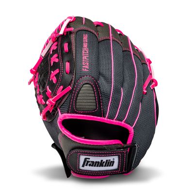Franklin Sports Windmill Series Lefty Fielding Glove, Pink/Gray/Black/, 11-Inch
