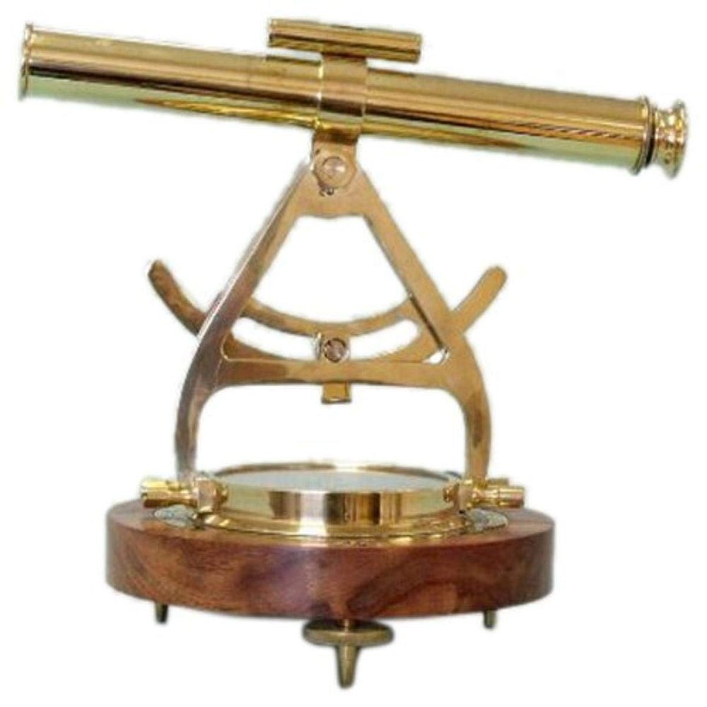 Hampton Nautical Solid Brass Alidade Compass, 14", Brass