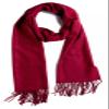 Plum Feathers Winter Scarf Shawl with Cashmere Feel - Rich Solid Colors Winter Scarves and Wraps 72" x 12" (Burgundy) view 1