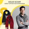 Plum Feathers Winter Scarf Shawl with Cashmere Feel - Rich Solid Colors Winter Scarves and Wraps 72" x 12" (Burgundy) view 2