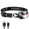 Foxelli USB-C Rechargeable LED Headlamp  Super Bright, Lightweight Head Lamp for Running, Camping, Hiking & Work  Comfortable Fit for Adults & Kids view 1