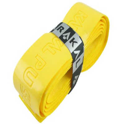 Karakal PU Supergrip Replacement Racquet Grip - Tennis/Badminton/Squash - Various Single Colours (Yellow, 3 Grips)