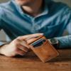 SERMAN BRANDS RFID Blocking Wallet Slim Bifold - Genuine Leather Minimalist Front Pocket Wallets for Men with Money Clip Gift (California Desert) view 2