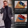 SERMAN BRANDS RFID Blocking Wallet Slim Bifold - Genuine Leather Minimalist Front Pocket Wallets for Men with Money Clip Gift (California Desert) view 4