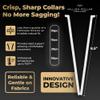 Million Dollar Collar Placket Stays - Slick Collar for Men & Women Dress Shirts with Universal Compatibility, Keeps Firm & Crisp, Made from Proprietary Material 5-Pack White view 3