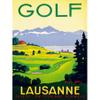 Wee Blue Coo Prints Travel Sport Golf Lausanne Swiss Resort Alpine Fairway Art Print Poster 30X40 cm 12X16 in view 1