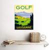 Wee Blue Coo Prints Travel Sport Golf Lausanne Swiss Resort Alpine Fairway Art Print Poster 30X40 cm 12X16 in view 2