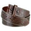 Engraved Tooled Leather Genuine Full Grain Western Floral Belt Strap 1-1/2" Wide (Brown, 44) view 3
