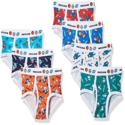 Fruit of the Loom boys Tag Free Cotton briefs underwear, Toddler  7 Pack Days Week, 2-3T US