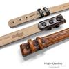 Italian Calfskin Genuine Leather Dress Belt Strap with Snaps 1-1/4"(32mm) Wide (Alligator Black, 32) view 3