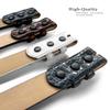 Italian Calfskin Genuine Leather Dress Belt Strap with Snaps 1-1/4"(32mm) Wide (Alligator Black, 32) view 4