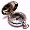 1.75" Classic Pocket Antique Style Camping Chrome Compass view 1