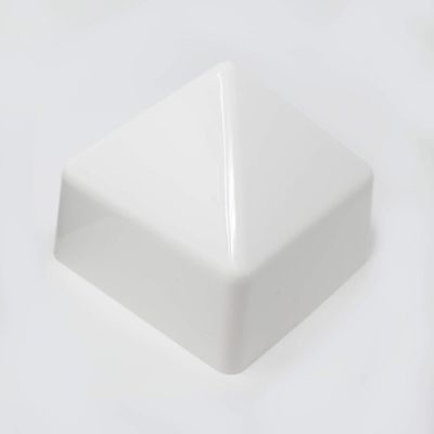 6x6 (5-7/8" x 5-7/8") Square Pyramid Style Cap Boat Dock Pylon Piling Cap Cover Conehead Cone Black or White (White, 1)