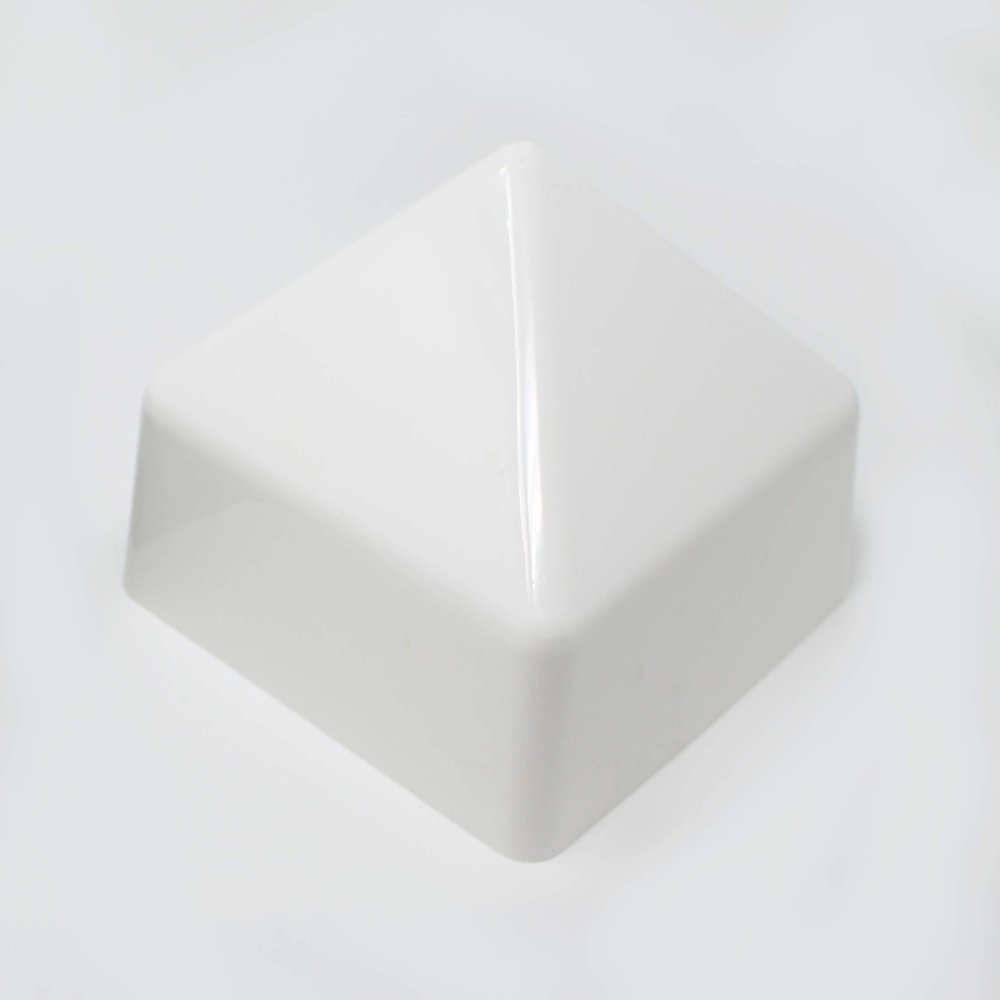 6x6 (5-7/8" x 5-7/8") Square Pyramid Style Cap Boat Dock Pylon Piling Cap Cover Conehead Cone Black or White (White, 1)