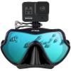 OCTOMASK - Frameless Dive Mask w/Mount for All GoPro Hero Cameras for Scuba Diving, Snorkeling, Freediving (Black) view 1