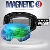 OutdoorMaster Ski Goggles PRO - Frameless, Interchangeable Lens 100% UV400 Protection Snow Goggles for Men & Women (Black Frame VLT 18% Grey Lens with Full REVO Green and Free Protective Case) view 2