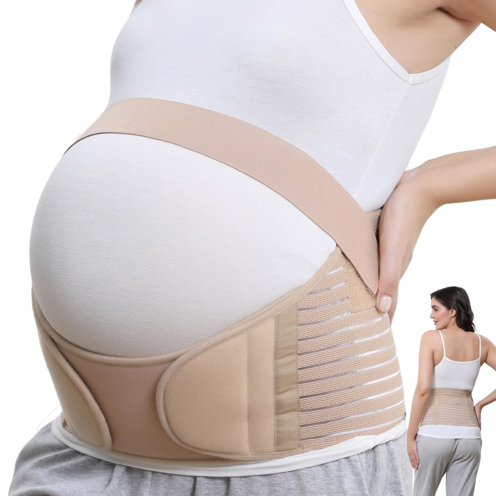 NeoTech Care Pregnancy Belly Band Maternity Belt, Back/Abdomen/Waist/Pelvis Support (Size XXL, Beige Color)