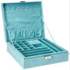 KLOUD City Two-Layer Jewelry Box Organizer Display Storage case with Lock (Blue) view 1