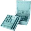 KLOUD City Two-Layer Jewelry Box Organizer Display Storage case with Lock (Blue) view 2