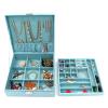 KLOUD City Two-Layer Jewelry Box Organizer Display Storage case with Lock (Blue) view 3