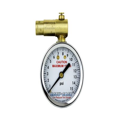 Accu-Gage by Milton Presta Valve Bike Tire Pressure Gauge with Bleeder Valve, for 0-15 PSI - ANSI Certified