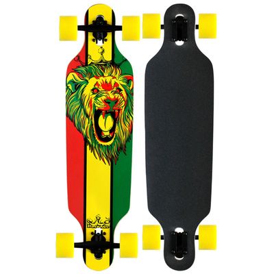 Krown Rasta Freestyle Elite Complete Longboard with Yellow Wheels