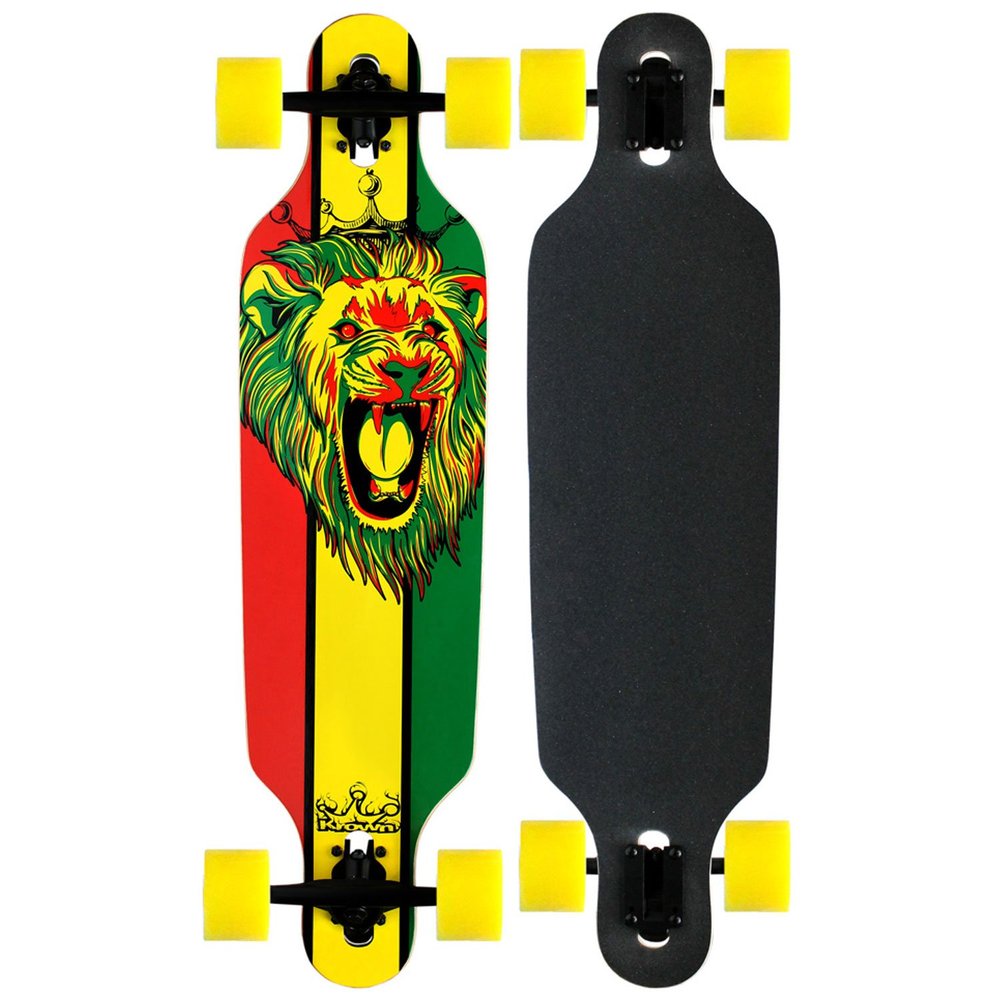 Krown Rasta Freestyle Elite Complete Longboard with Yellow Wheels