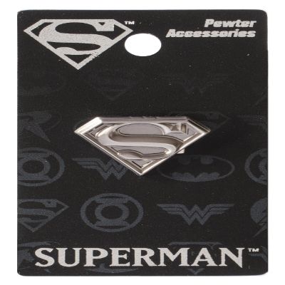 DC Superman Logo Pewter Lapel Pin