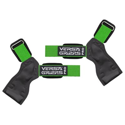 Versa Gripps Pro, Made in USA, Wrist Straps for Weightlifting Alternative, Best Training Accessory, SM, Lime
