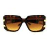 Bold Oversized Square Sunglasses Modern Hip Hop Celebrity Fashion Tortoise view 2