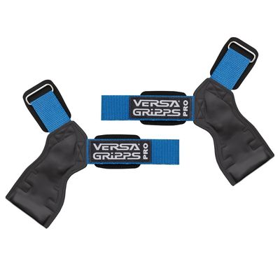 Versa Gripps Pro, Made in USA, Wrist Straps for Weightlifting Alternative, Best Training Accessory, XS, Blue Pacific/Black