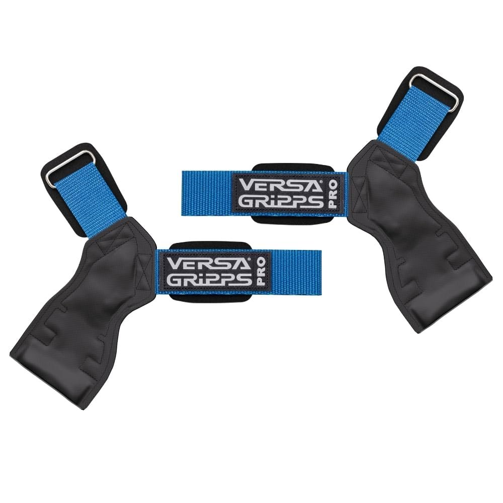 Versa Gripps Pro, Made in USA, Wrist Straps for Weightlifting Alternative, Best Training Accessory, XS, Blue Pacific/Black