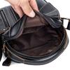Men's Small Shoulder Bag, Genuine Leather Bag, Retro lightweight Cross Body Everyday Satchel Bag for Business Casual Sport Hiking Travel view 2