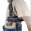 Barsony Horizontal Black Leather Shoulder Holster for S&W M&P 9mm 40 45 Left view 2