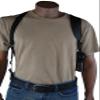 Barsony Horizontal Black Leather Shoulder Holster for S&W M&P 9mm 40 45 Left view 4