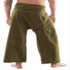 CandyHusky Thai Fisherman Pants - Lightweight Cotton Men Lounge Pants for Men, Yoga, Hippie, Pirate Pants Style Olive Green view 3