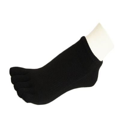 COUVER 5 Finger Black Men's/Women's No Show Toe socks