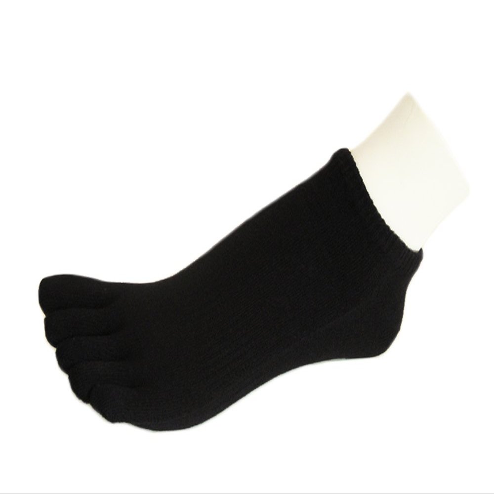 COUVER 5 Finger Black Men's/Women's No Show Toe socks
