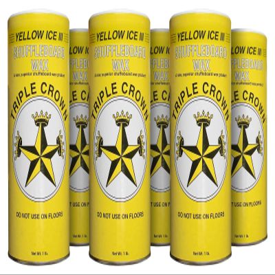 TRIPLE CROWN Yellow Ice III Shuffleboard Wax (Yellow Ice III 6-Pack)