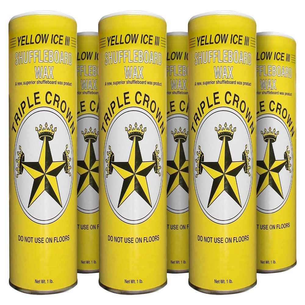 TRIPLE CROWN Yellow Ice III Shuffleboard Wax (Yellow Ice III 6-Pack)