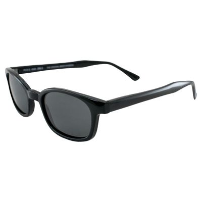 Pacific coast sunglasses Original X-KD's Biker Shades 20% Larger Black Frames Polarized Grey Lens