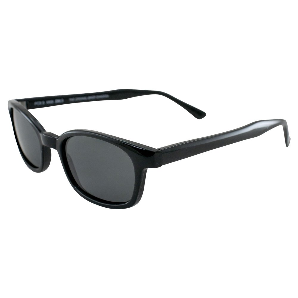 Pacific coast sunglasses Original X-KD's Biker Shades 20% Larger Black Frames Polarized Grey Lens