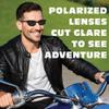 Pacific coast sunglasses Original X-KD's Biker Shades 20% Larger Black Frames Polarized Grey Lens view 3