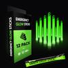 12 Ultra Bright Emergency Glow Sticks - Individually Wrapped Long Lasting Industrial Grade Glowsticks for Survival Gear, Camping Lights, Power Outages and Military Use (Green) view 1