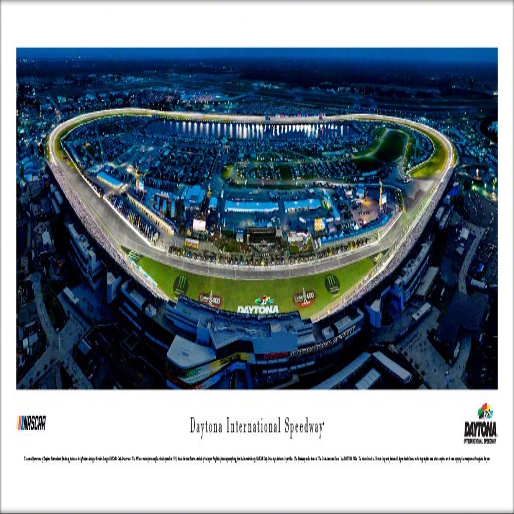 Daytona International Speedway - Night Race - Unframed NASCAR Poster by Blakeway Panoramas