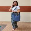 BTP! Thai Monk Buddha Cotton Sling Crossbody Messenger Bag Shlouder Purse Hippie Hobo Medium (Grey M14) view 3