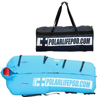 Polar Life Pod portable, collapsible immersion system to facilitate rapid on-site cooling of individuals experiencing exertional heat illness.