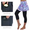 ANIVIVO Skirted Legging for Women,Skirted Capri Leggings Tennis Pants with Pockets,Capri Tennis Skirts with Leggings(Coloful,L) view 4